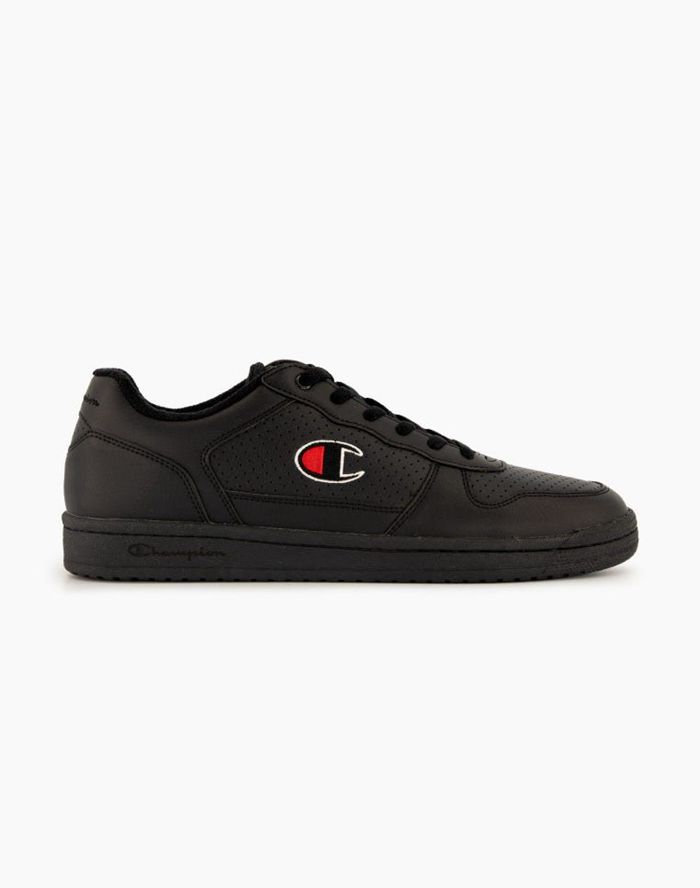 Champion Mens Sneakers NZ - Chicago Faux Leather Black ( 1392-POBDI )